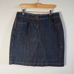 Boden Indigo Denim Pencil Skirt
